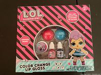 Front of sealed LOL Surprise Color Change Lip Gloss kit box