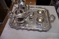 Full tea service displayed on tray