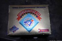 Top of gold box showing 1992 Championship Season Commemorative Set graphics and Donruss branding