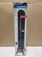 Front of sealed retail box displaying Westinghouse 2-in-1 digital heater & tower fan