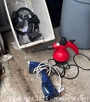 Overall view showing both steamers and accessory bin