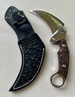 Knife and sheath together showing overall design