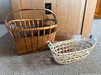 Both baskets side by side showing size and style contrast