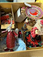 Overview of box showing multiple Christmas decorations