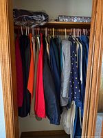 Closet view showing all hanging garments