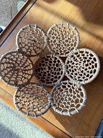 Top view showing seven round rope discs forming bowl