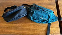 Overall view of both waist packs on table