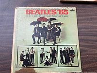 Front cover of Beatles ’65 showing water stains