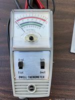 Front view of RAC dwell tachometer gauge and controls
