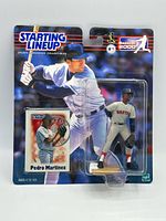 Front view of sealed Pedro Martinez figure and card in Starting Lineup Baseball 2000 packaging