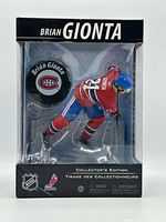 Front view of sealed Brian Gionta action figure in original packaging