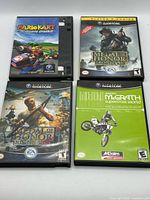 Front view of four GameCube game cases