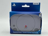 Front of boxed PlayStation playing cards
