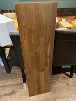Front view of full shelf board showing grain and finish