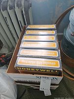 Stack of six Honeywell Circular 120 slide tray boxes