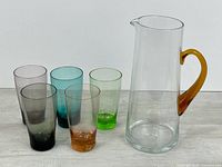 Full set showing pitcher and six tumblers