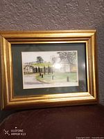 Framed print front view in gold frame