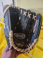 Palm side showing Basket-Web, Players Series logo, model and size