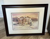 Full frontal view of framed print
