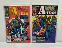 Front covers of both issues in bags and boards