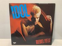 Front cover of Billy Idol Rebel Yell LP showing catalog and cover condition