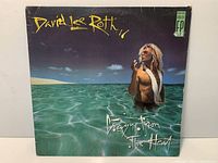 Front sleeve artwork of the David Lee Roth Crazy from the Heat vinyl EP