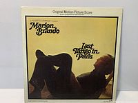 Front jacket of Last Tango in Paris LP showing artwork and catalog number