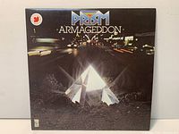 Front cover of Prism – Armageddon LP with artwork and catalog details visible