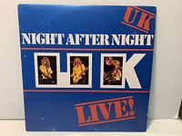 Front cover of UK Night After Night Live vinyl LP