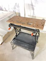 Overall view of Workmate 400 workbench folded open