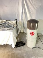 Hoover power unit, beater bar, hose and rack overview