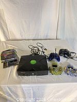 Console, controllers, game stack, cables overview