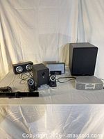 Group shot of all electronic items on table
