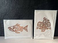 Two Bill Reid prints in sleeves, fish left, bird right