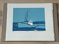 Full view of the signed limited edition print on backing board