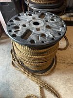 Overall view of spool with rope