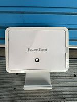 Front view of Square Stand showing screen frame and base