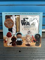 Front of sealed Star Wars Even More Crochet kit showing contents