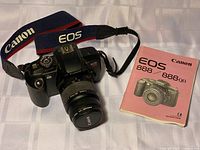 Camera, lens, strap and manual overview