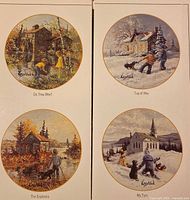 Front illustrations of all four plates