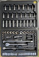 Full view of both tiers of socket set showing all components