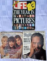 Front covers of Life 1983 Year in Pictures, Rolling Stone 1988 Michael Douglas, Rolling Stone 1991 Wilson Phillips