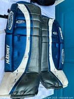 Front view of both McKenney Proline goalie pads