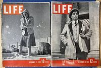 Front covers of both Life magazines showing dates and cover images