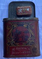 Large and small tins showing relative sizes and lid