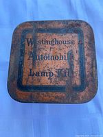 Top view of Westinghouse Automobile Lamp Kit tin