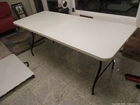 Table set up showing size and surface