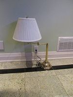 Full view of lamp with shade