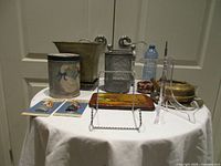 Group shot of all items on round table