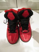 Top view showing both shoes, tongues with ROSE branding, overall condition